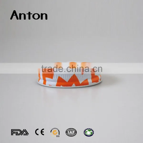 Orange Colored Custom Plain Metal Tin Bottle Cap photo-3