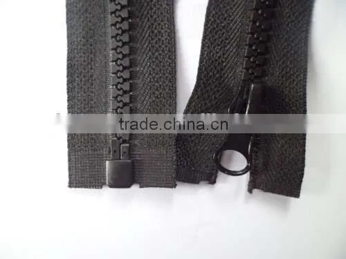 5# Plastic Derlin Zipper Open End Zipper With Auto Lock Thumb Slider Garment Zipper photo-2