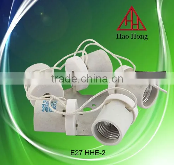 E27 Five Head Ceramic Lamp Holder / Five Head Ceramic Lamp Holder