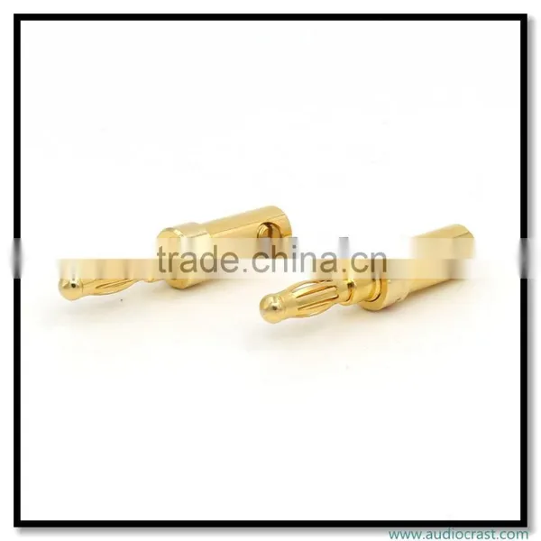 China Produce 24K Gold Plated Banana Plug Speaker Plug photo-3