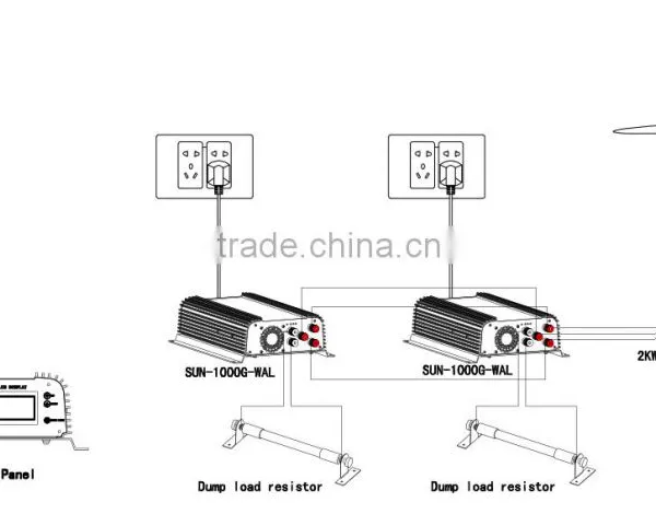 500W Wind Power Grid Tie Inverter,on Grid Inverter,Model SUN-500G-WAL-LCD photo-3