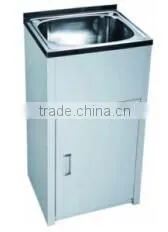 Wash Basin Above Washing Machine With Steel Grating photo-2