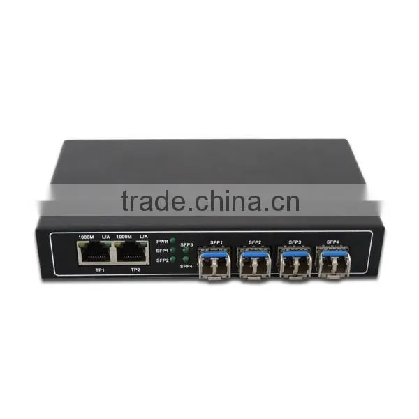 Gigabit Ethernet Optical Fiber Switch 1000Mbps 2 Rj45 Ports & 4 Sfp Sockets photo-4