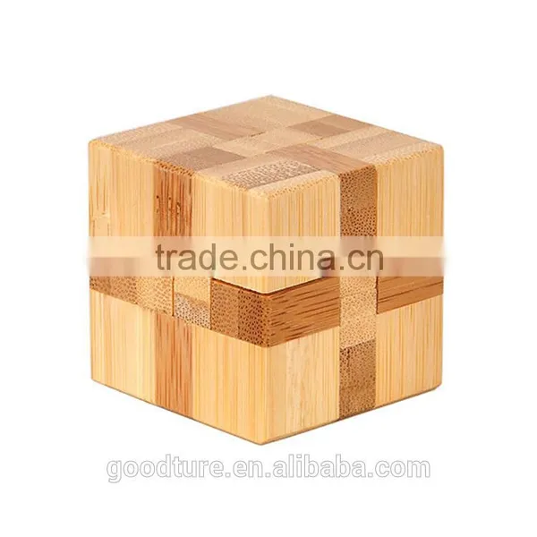 2015 Hot Sale Bamboo IQ Intelligent Puzzle Magic Puzzle Kongming Lock Brain Teaser Model Number GAD1120
