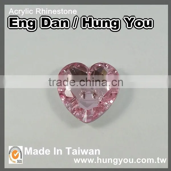 Heart Shape Rhinestone Buttons For Clothes photo-4