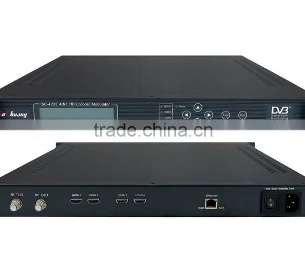 SC-4202 4 HD H264 Encoder Modulator / DVB-T Encoder Modulator
