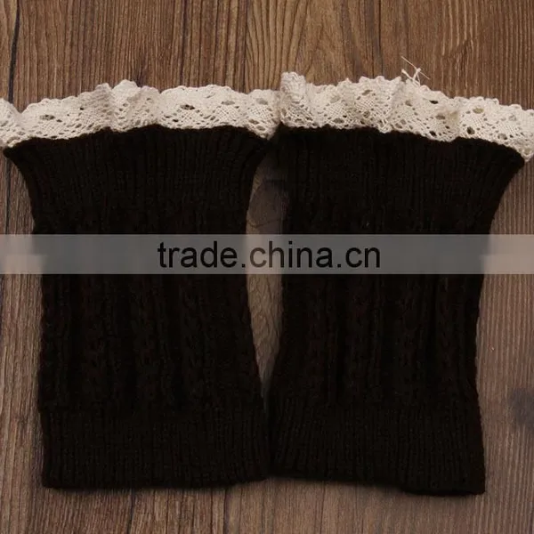 Wholesale Hot Girls Leg Warmer Knit Crochet High Legging Knee Warmer photo-4