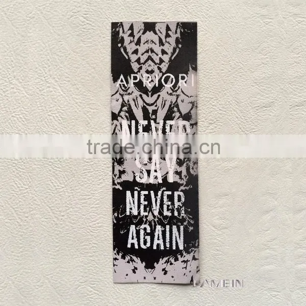 Environmental Silk Screen Printed Cloth Main Label for Padded Clothing photo-3