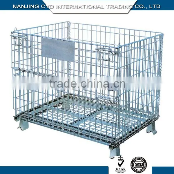 Warehosue Use Customized Powder Coated Wire Mesh Foldable Storage Container
