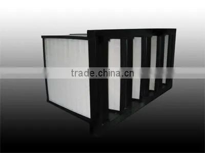 High Efficient 99.99% Plastic Frame V Bank Combined Hepa Air Filters photo-3