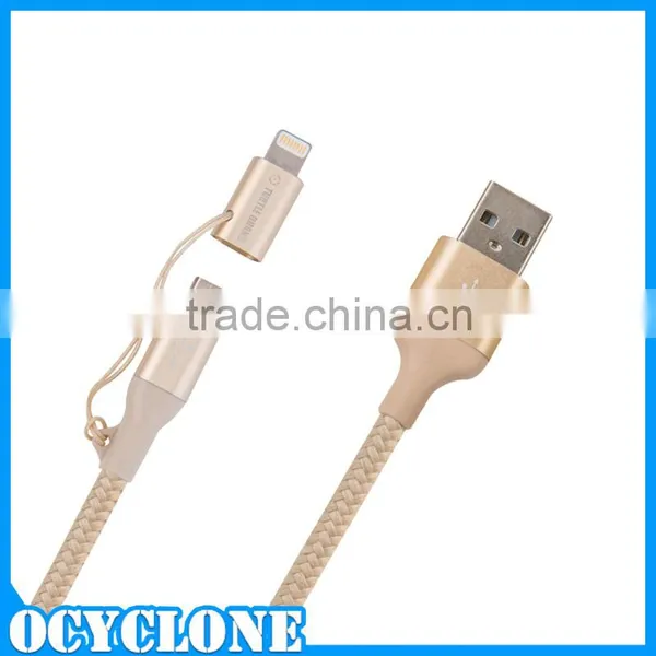 Newest Turtle Brand 2 in 1 Micro USB Cable for IPhone photo-2