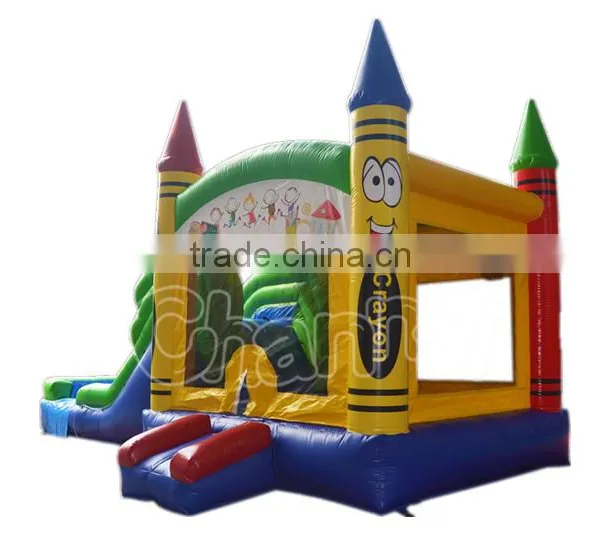 Inflatable Crayon Bouncer, Inflatable Combo, Inflatable Bouncer With Slide photo-2
