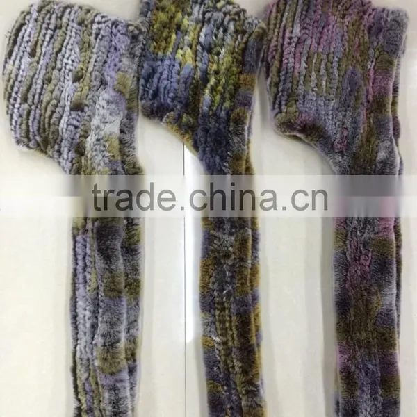 Wholesale Rex Rabbit Hoodie Muffler Shawl Scarf for Woman photo-3