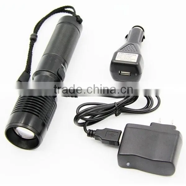 6618 High Power XML T6 Usb Led Flashlight Power Bank photo-5