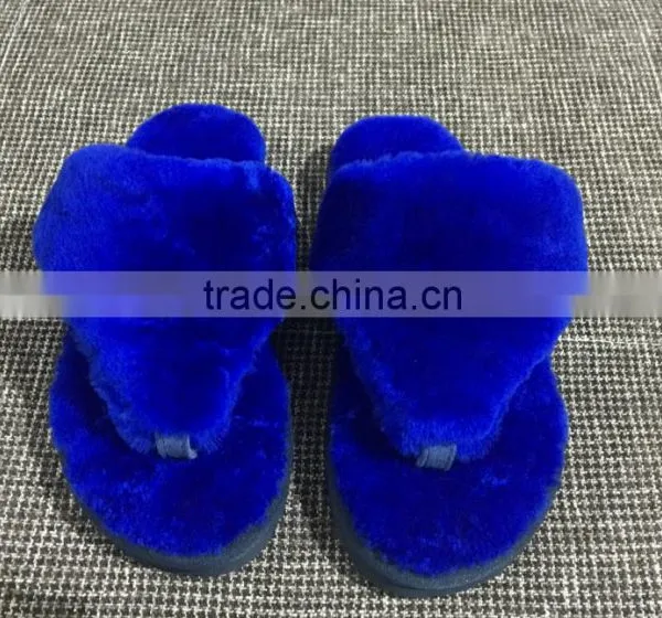 Hot Wholesale 100% Sheepskin Slippers Fur Lined Slippers photo-4