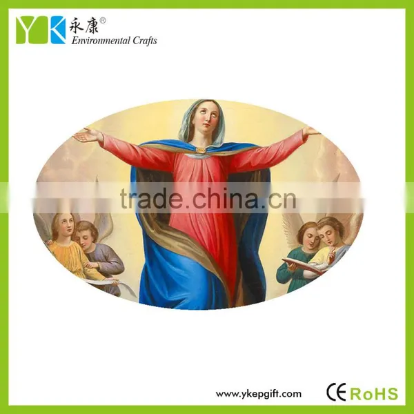 3D Resin Catholic Religious Statues Plate Shape for Decoration photo-3