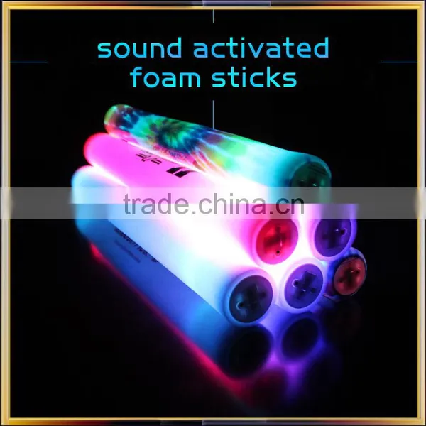 2016 New Portable Sound Activated LED Flashing Light Foam Glow Stick photo-4
