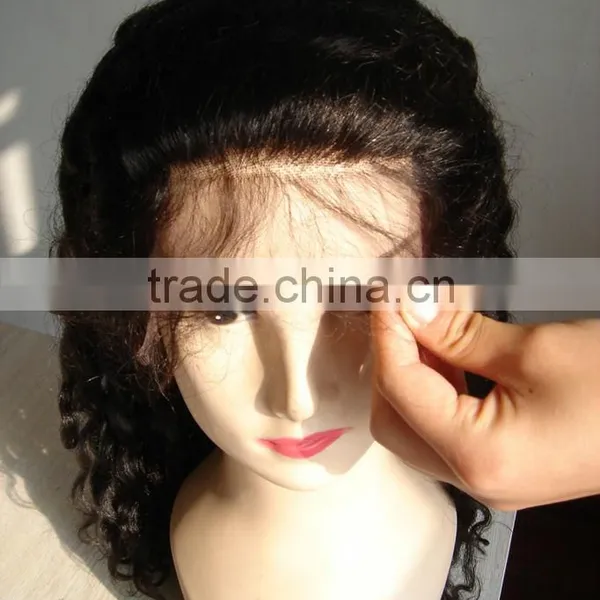 16inch Body Wave Natural Black Brazilian Virgin Human Hair Full Lace Wigs Swiss Lace Silk Base OEM Professional Factory Price photo-5