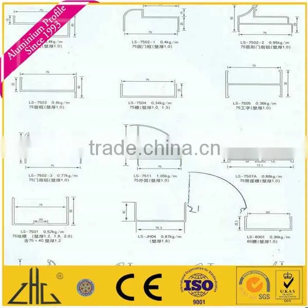6063 OEM Aluminium Extrusion Profiles for Shower Enclosures / Aluminum Extrusions Supplier Foshan OEM photo-3