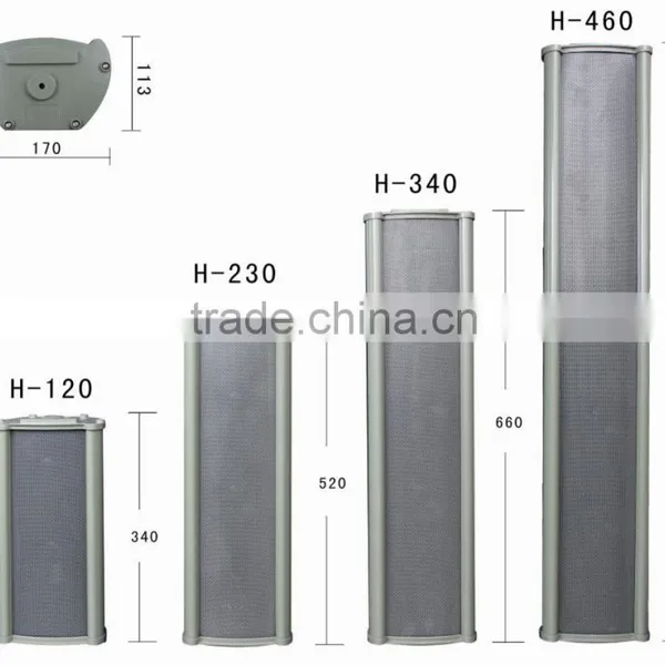 H Series 20-50W Outdoor Column Speaker With High Quality Aluminium Alloy &waterproof PA Speaker photo-3
