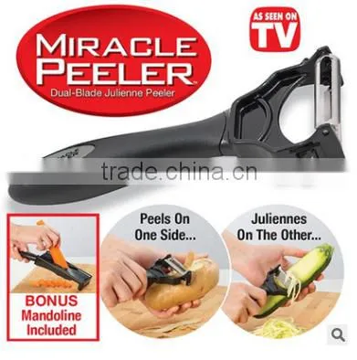 Ultipurpose 3 in 1 Peeler Double Sided Julienne Vegetable Peeler photo-2