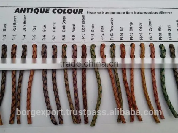 2.5mm Braided Leather Cords From BORG EXPORT / Braided Leather Cord 2.5 mm photo-2