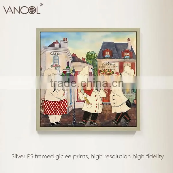 Modern Handmade Funny Fat Cook Oil Painting photo-2