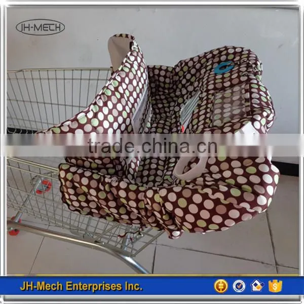 Dot design shopping cart cover with zipper bag and loops