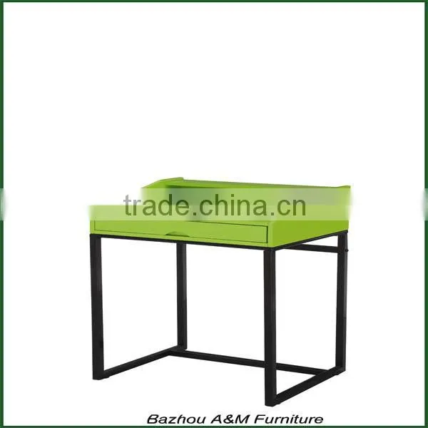 E1 MDFin High Gloss Green Metal Computer Desk photo-2