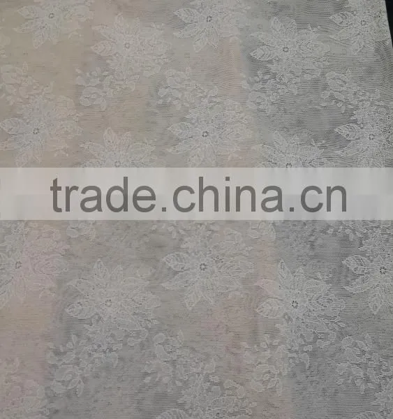 100% Nylon Warp Knited 110 g Ultra Thin Floral Pattern Jacquard Mesh Fabric, for Fashion Dress, Lingerie
