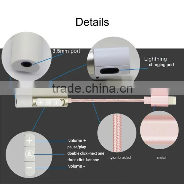 Lighting to 3.5mm Audio Adaptor for Iphone 7 photo-3