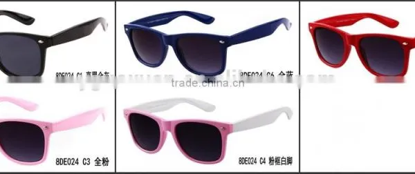 OEM Hot Pink Cheap Plastic Sunglasses,color Sunglasses,hot Pink Sunglasses photo-3