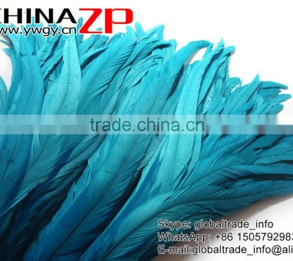 Leading Supplier CHINAZP Wholesale Colored Turquoise Chicken Fully Dyed Roosters Feathers for Fashion Show photo-4
