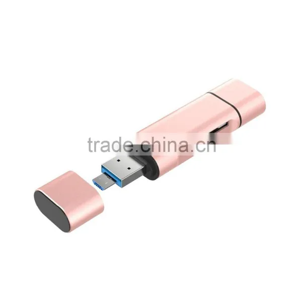 Sidiou Group USB Type-C Card Reader 1*USB 2.0 Port + 1*USB Type-C Port + Micro USB Port Card Reader With OTG Adapter photo-3