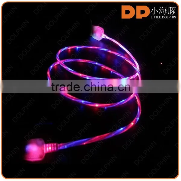 New Technology Usb Charging Cable Dual Color Flash Light LED Usb Otg Cable for Ipad Mini photo-5