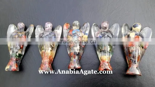 Chakra Orgone Angel 2inch : India Orgone Angels : Healing Orgone Angel Products photo-2