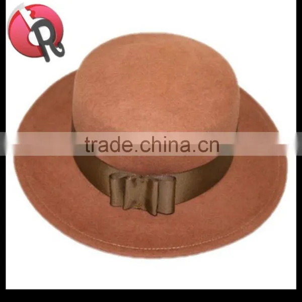 100% Wool Felt Boater Hat photo-2