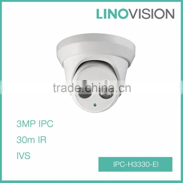 3MP HD Real-time Video 30m IR Outdoor Network Mini Dome IP CCTV Camera