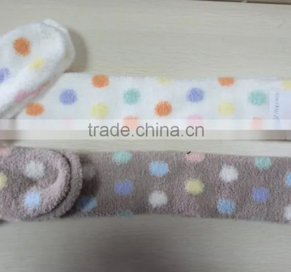 Jacquard Dots Heart Stripe Colorful Fluffy High Socks photo-2