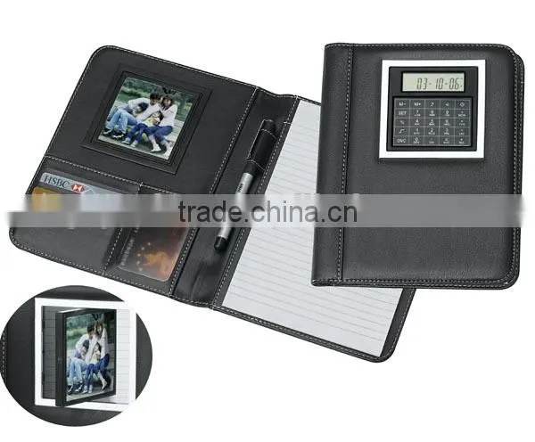 2016 High Sale Custom Leather Notebook Calculator With Pen photo-4