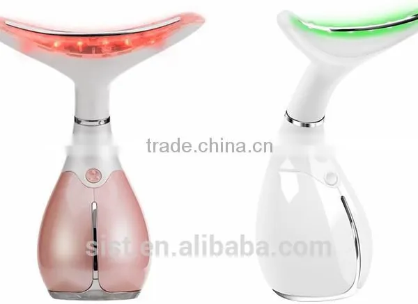Patent 2016 China Wholesale Ms.W Ion Heated Skin Tighting 3 Modes Neck Wrinkle Remover Facial Vibration Massager photo-2