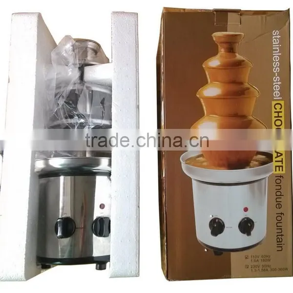 4 Layer Tier 170W Stainless Steel Chocolate Fondue Fountain With CE photo-6