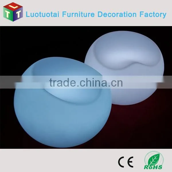 Manufacturer Die65*H50CM PE LED Apple Chair/plastic LED Light up Chair With Remote Control 16 Mix Changeable Colors photo-2