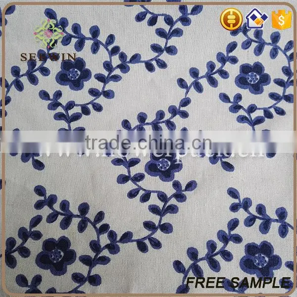 Awards Banquet Birthday Party Table Cover Printed Polyester Ramie Fabric photo-2