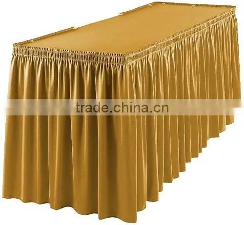 Hotsale Gold Wedding Party Table Skirting photo-3
