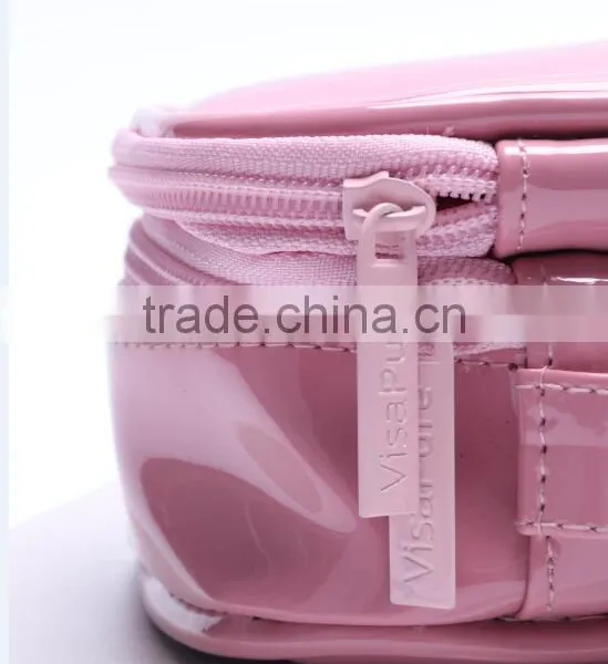 Fashion Shell Glitter PU Leather Women Makeup Bag photo-4