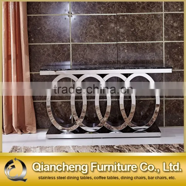 Modern Design Marble Stainless Steel Console Table photo-4