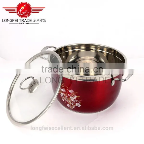 China Factory Cheap High Quality Colorful Stainless Steel Soup Boilling Pot/cooking Pot photo-4