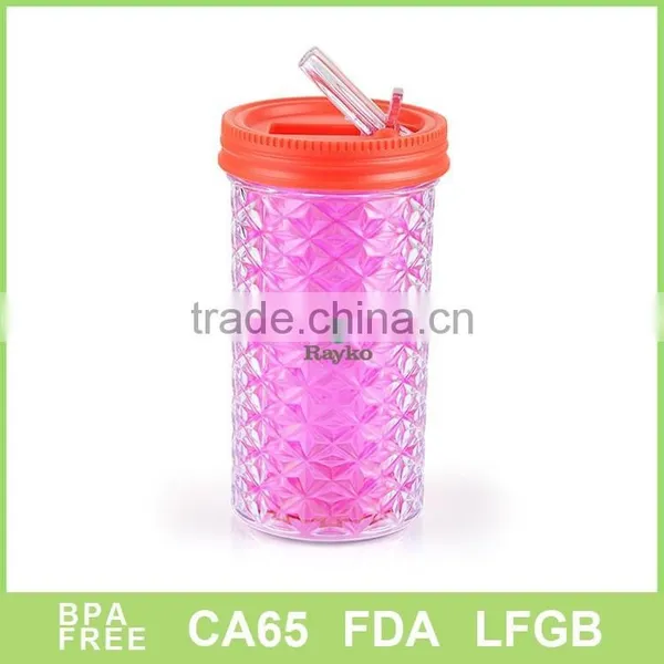 BSCI FDA LFGB DISNEY Approved Plastic Soft Drink Mugs Soft Drink Mugs Manson Jars With Metal Lid photo-3