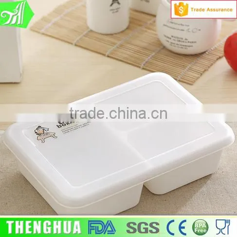 3-compartment Plastic Bento Lunch Box Food Container For Microwave Oven photo-4